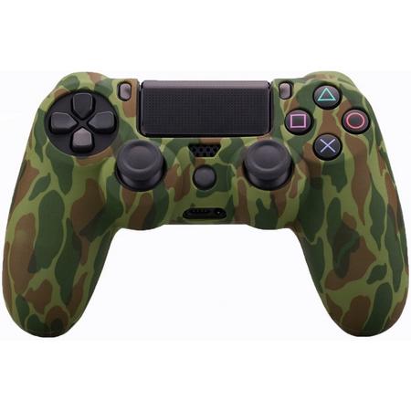 PS4 Controller Silicone Hoes Playstation 4 - Camouflage groen