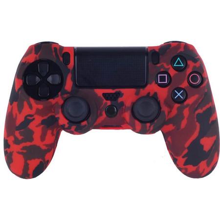 Playstation 4 Controller Skin Camouflage Rood- PS4 Controller Sticker/Skin