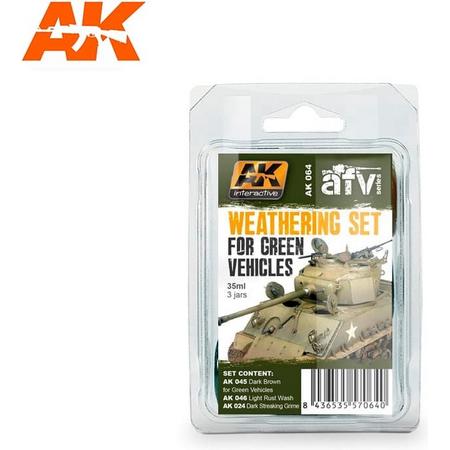 Green Vehicles Weathering - set - AK-Interactive - AK-064