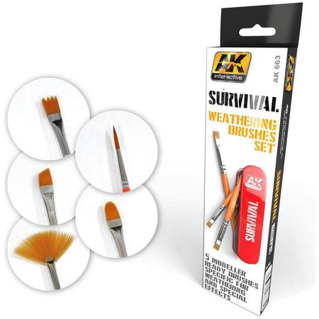 Survival Weathering Brushes Set - AK-663