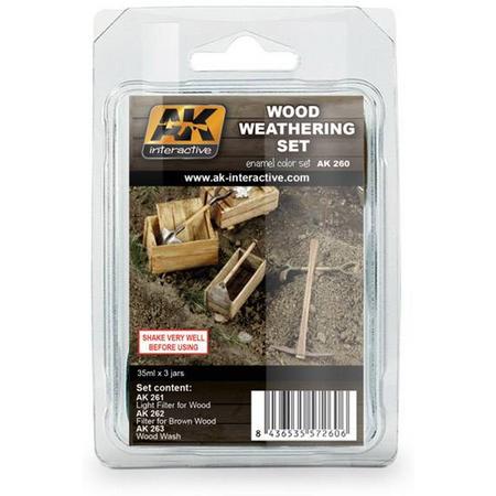 Wood Weathering Set - 3x35ml - AK-260