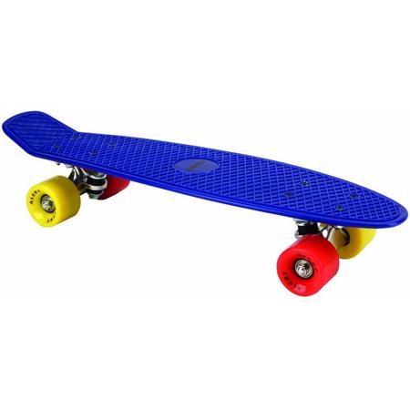 Alert Skateboard 55 cm Blauw/Geel/Rood