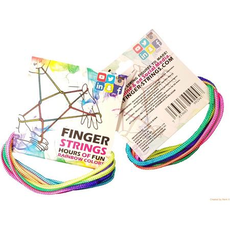 Finger strings - Vinger Touwtjes 166cm set van 5 stuks.
