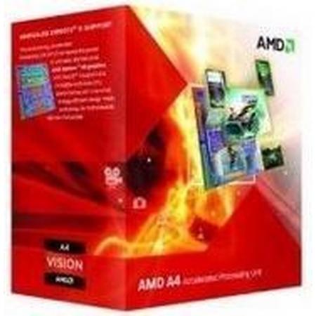A4-3300 Dual core desktop APU / 2.5GHz CPU and 600MHz GPU with 160 Radeon CoresHD6410D . DirectX 11. 1MB L2 cache. Socket FM1. 65 Watt. Box