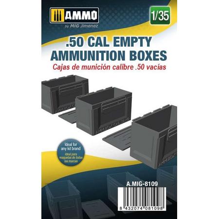 1:35 AMMO MIG 8109 .50 CAL Empty Ammunution Boxes Resin onderdeel