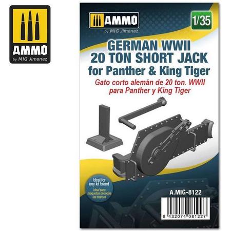 1:35 AMMO MIG 8122 GERMAN WWII 20 TON SHORT JACK Panther Tiger Resin onderdeel