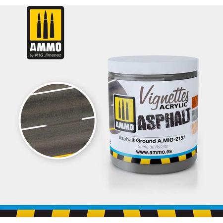 AMMO MIG 2157 Asphalt Ground - Vignettes Acrylic - 100ml Effecten potje