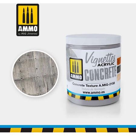 AMMO MIG 2158 Concrete Texture - Vignettes Acrylic - 100ml Effecten potje