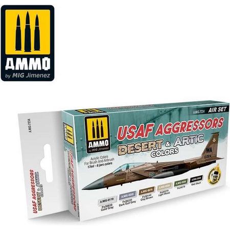 AMMO MIG 7234 UASF Aggressors Desert & Artic - Acryl Set Verf set