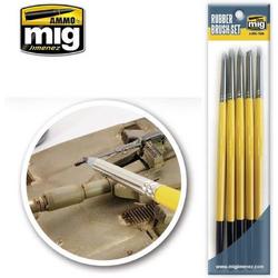 AMMO MIG 7606 Rubber Brush Set Pense(e)l(en)