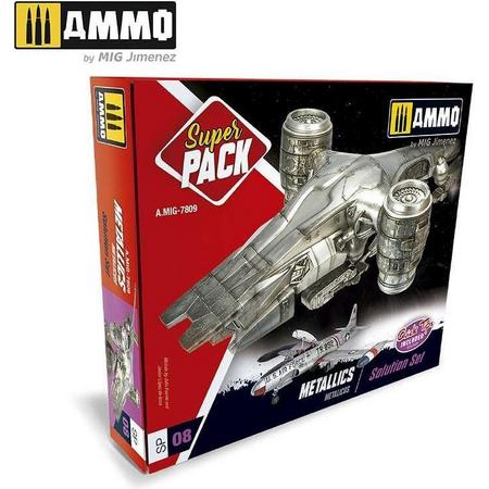 AMMO MIG 7809 Super Pack Metallics - Solution Set Effecten set