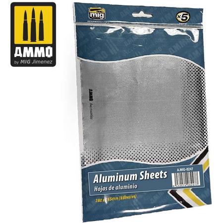 AMMO MIG 8247 Aluminium Sheets 280x195mm - 5pc Folie