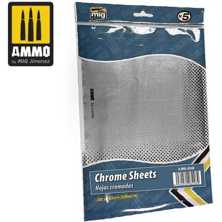AMMO MIG 8248 Chrome Sheets 280x195mm - 5pc Folie