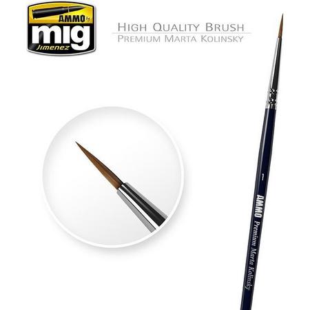 AMMO MIG 8602  1 Premium Marta Kolinsky Round Brush Pense(e)l(en)