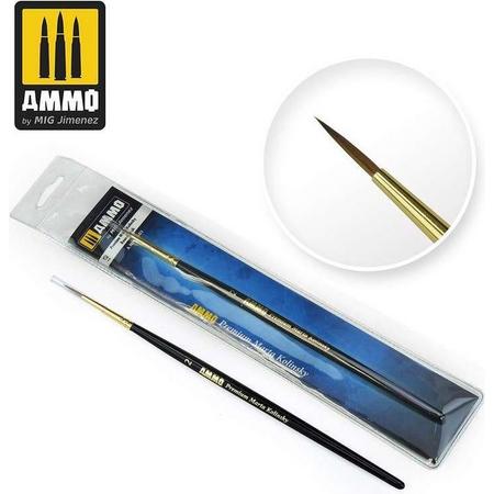 AMMO MIG 8603  2 Premium Marta Kolinsky Round Brush Pense(e)l(en)