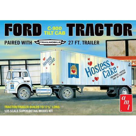 1:25 AMT 1221 Ford C-900 Hostess Truck with Trailer Plastic kit
