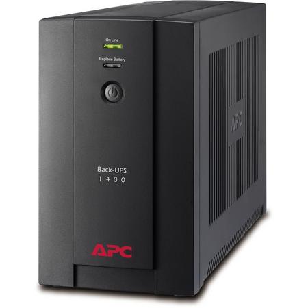 APC Back-UPS 1400VA - Noodstroomvoeding / 4x penaarde / USB