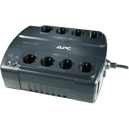 APC Back-UPS BE550G-GR - Noodstroomvoeding / 8x stopcontact / USB / 550VA