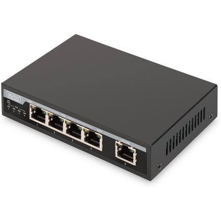 ASSMANN Electronic 4-Port PoE GB Desktop Switch Unmanaged Gigabit Ethernet (10/100/1000) Zwart Power over Ethernet (PoE)