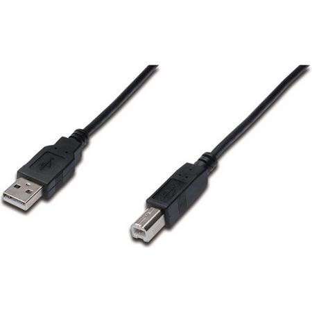 ASSMANN Electronic AK-300102-018-S 1.8m USB A USB B Mannelijk Mannelijk Zwart USB-kabel