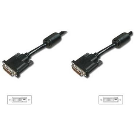 ASSMANN Electronic AK-320101-050-S 5m DVI-D DVI-D Zwart, Nikkel DVI kabel