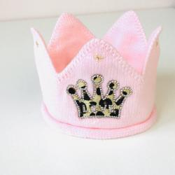 Baby’s Eerste Verjaardags Kroon - Roze Verjaardagkroon Baby - Katoenen Roze Kroon - Baby’s FotoShoot