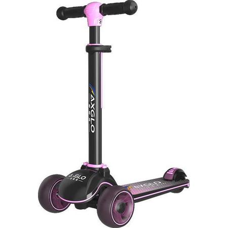TOP-AA Kinderen step blauw/rose, kid scooter roze/pink, wiel met verlichting/zijkant met verlichting