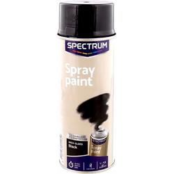 Spectrum Zwart glanzende verf 400 ml - zwart glanzende verf - spuitbus zwart - verf zwart - spuitbus verf - spuit verf - verf spray