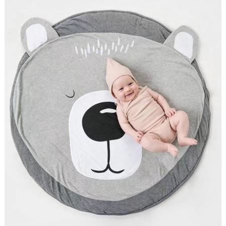 Baby Speelkleed Beer – Baby kamer Speelkleed – Baby Speel Mat - diameter 90cm