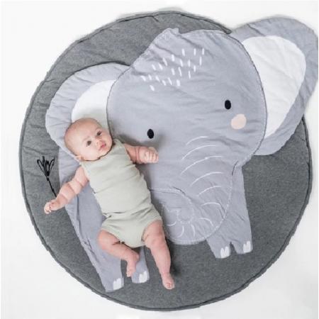 Baby Speelkleed Olifant – Baby kamer Speelkleed – Baby Speel Mat - diameter 90cm
