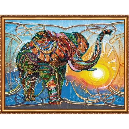 Kralen Borduurpakket - Mosaic Elephant