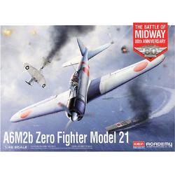 1:48 Academy 12352 Mitsubishi A6M2b Zero Fighter Model 21 - The Battle of Midway Plastic kit