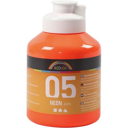 A-color Neon acrylverf, neon oranje, 05 - neon, 500 ml