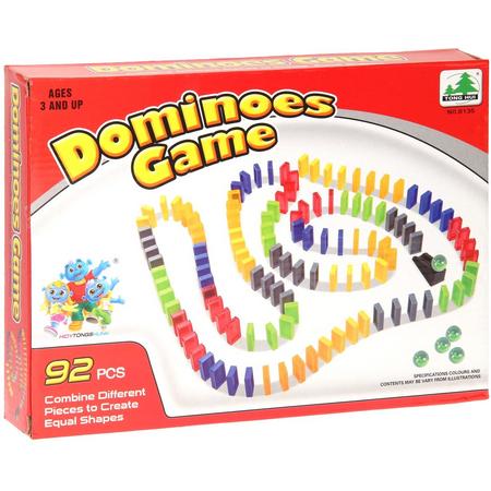 Dominoset 92 delig - Meerkleurige dominostenen - Kunstof