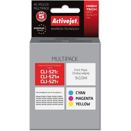 ActiveJet AC-M521R inktcartridge Cyaan, Magenta, Geel 10 ml
