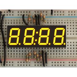 Yellow 7-segment clock display - 0.56 inch digit height Adafruit 811