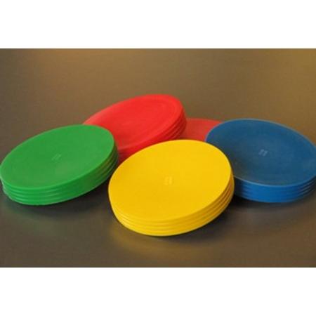 Werpschijven in rubber set van 9 stuks - Diverse kleuren