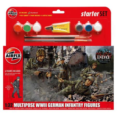 Airfix Wwii German Infantry Multipose Starter Set Modelbouwpakket