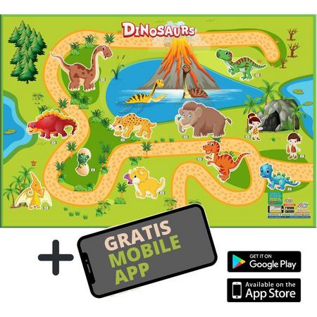 Akar Toys - Dinosaurs - Speelmat / Speeltapijt / Speelmat Foam / Speelgoed / Met GRATIS App - 150x100cm