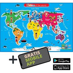 Akar Toys - World - Speelmat / Speeltapijt / Speelmat Foam / Speelgoed / Met GRATIS App - 150x100cm
