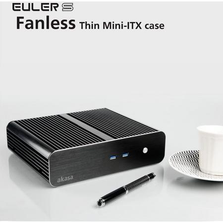 Akasa Euler S - Fanless Thin mini-ITX Case