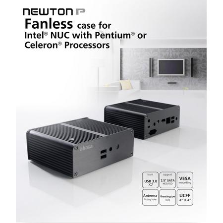 Akasa Newton P, Fanless Aluminium case for Intel NUC