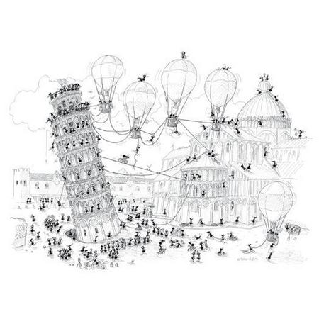 Legpuzzel Pisa getekend door Fabio Vettori 1080 stukjes