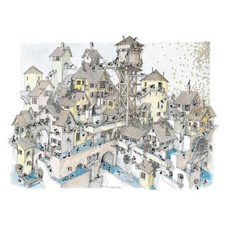 Legpuzzel Stad van water getekend door Fabio Vettori 1080 stukjes