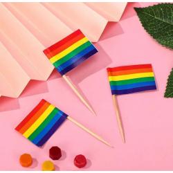20 x Lgbtq cocktailprikkers – pride vlag- Gay - lesbian - trans - cadeau - kado - geschenk - gift - verjaardag - feestdag – verassing – pride – respect – ecual – gelijk – lgbt – bi