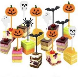 Akyol - halloween - cocktailprikkers - 8  stuks - cupcake decoratie halloween - cupcake toppers - cupcake - halloween - feest halloween - horror - spook cupcake - halloween party - topper halloween