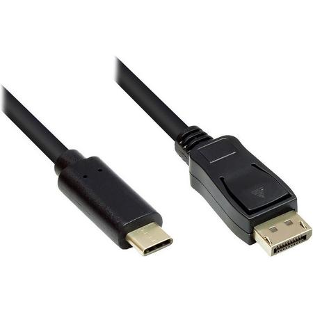 Alcasa GC-M0109 video kabel adapter 10 m USB C DisplayPort Zwart