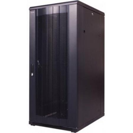 47U Serverkast 19 inch met geperforeerde voordeur, Alfaco, (BxDxH) 800x1200x2200mm, zwart