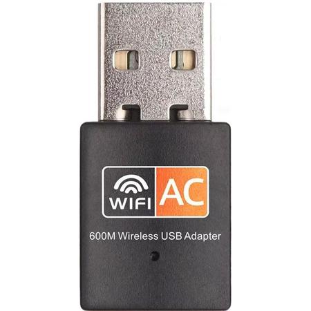 Wifi Adapter USB - Dongle - 600Mbps - Draadloze adapter - Wifi Dongle - Hoge Snelheid - Windows/MAC OS/Linux