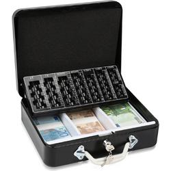 Deze handige geldtransportbox is de ideale plaats om geld en munten geordend en geteld te bewaren.
